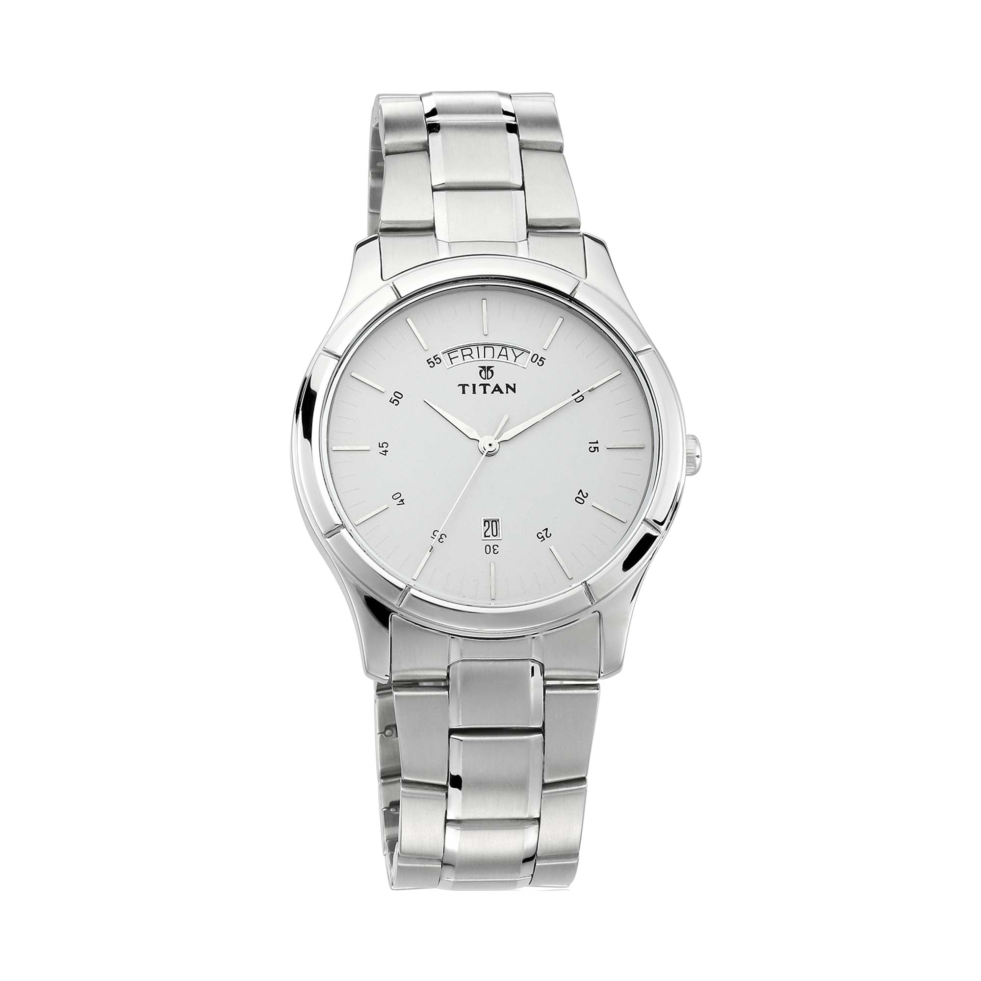 Titan Neo White Dial Analog Watch for Men