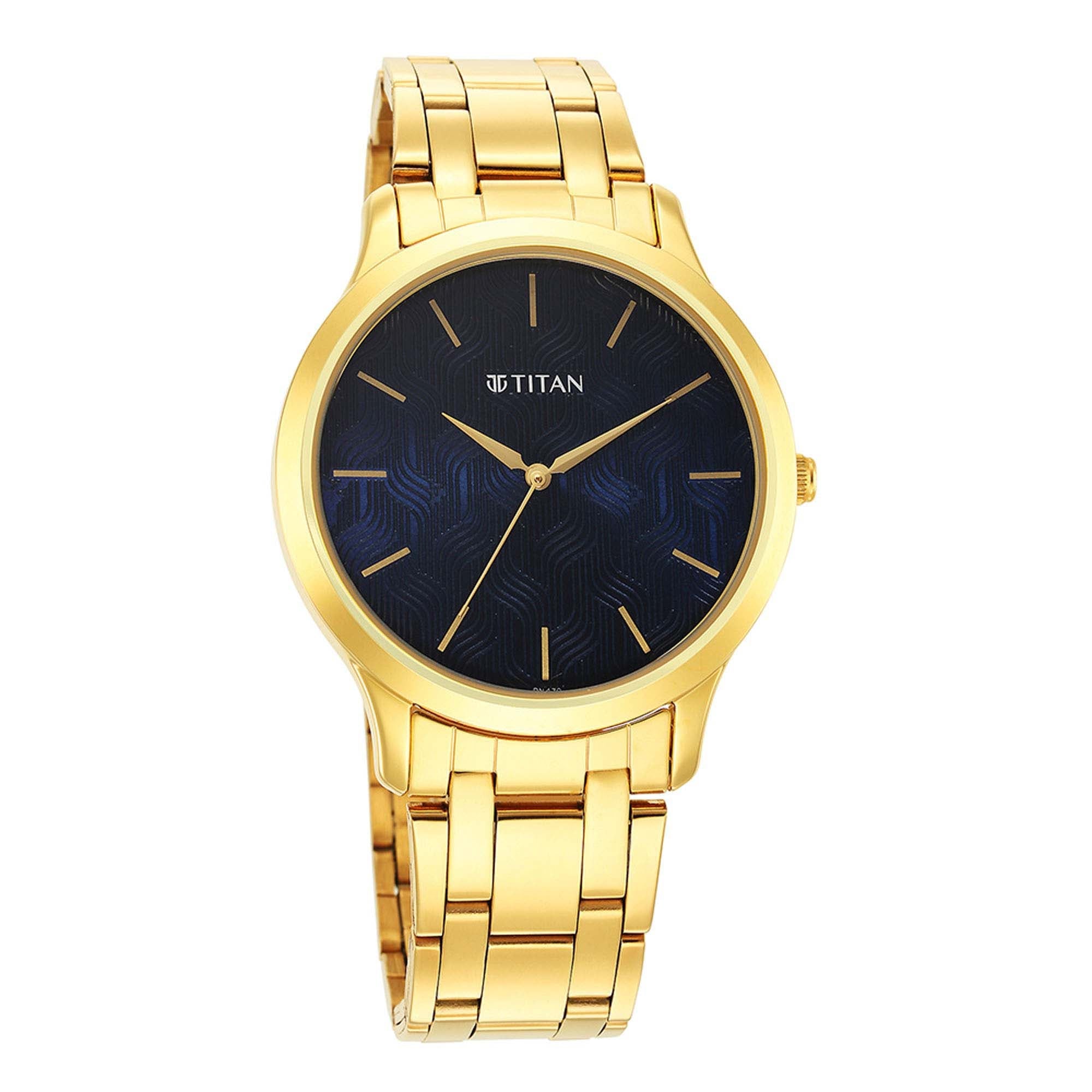 Titan Karishma Radiance Blue Dial Analog Watch for Men