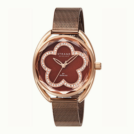 Strand Womens Watch - ROSE - WALNUT